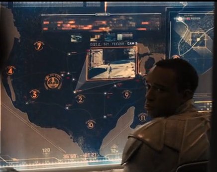 Map of Panem on computer screen